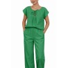 Compleu dama, pantalon + bluza, verde