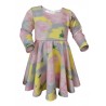 Set mama/fiica rochii multicolore cu imprimeu abstract