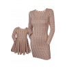 Set mama/fiica rochii tricot roz