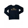 Set 2 produse cuplu, Queen si King, negru/auriu