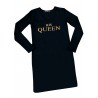 Set 2 produse cuplu, Queen si King, negru/auriu