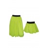 Set mama/ fiica, fuste verzi cu buline negre