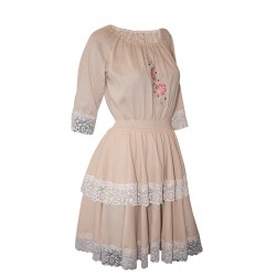 Rochie dama, bej cu model...