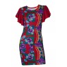 Set mama / fiica, rochii rosii cu imprimeu floral