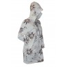 Rochie alba cu imprimeu floral, model oversize