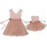 Set mama fiica rochii tull, roz pudra