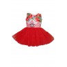 Rochie fete, bufanta, cu imprimeu traditional