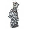 Set mama/ fiica, rochii albe cu imprimeu floral negru, model oversize
