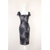 Rochie animal print, cu crapatura fata