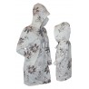 Set mama/ fiica, rochii albe cu imprimeu floral, model oversize