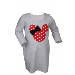 Set mama/fiica, gri cu model Minnie