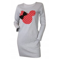 Set mama/fiica, gri cu model Minnie