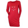 Set imbracaminte mama/fiu, rosu cu model ren Craciun si fulgi