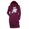 Set mama/fiica rochii fucsia cu imprimeu Super Mom