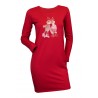 SET CUPLU, ROCHIE SI BLUZA, ROSII CU MODEL IMPRIMAT REN cuplu