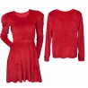 Set cuplu, rochie si bluza, rosii din catifea soft