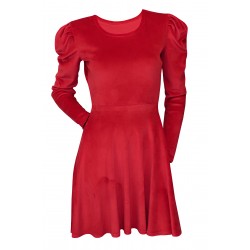 Set cuplu, rochie si bluza, rosii din catifea soft