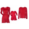 Set familie, rosu din catifea soft