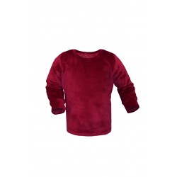 Set mama/fiu, rochie si bluza grena din catifea soft