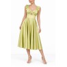Rochie clos, verde olive cu strasuri