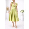 Rochie clos, verde olive cu strasuri